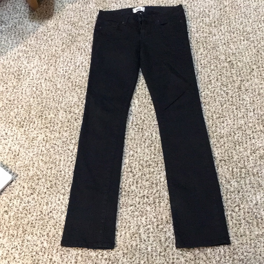 Paige Skyline Straight black jeans